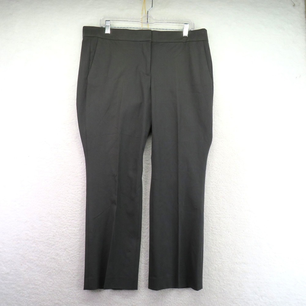 J Crew Pants Womens‎ Size 12 Campbell Green Gray Straight Leg Dress Slacks New